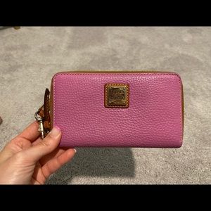 Pink Dooney and Bourke wristlet wallet